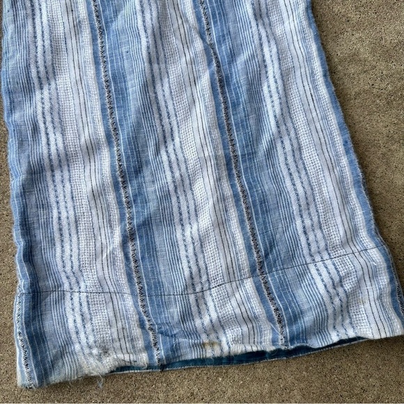 Anthropologie Tiny Striped Linen Flare Pants - Picture 7 of 8
